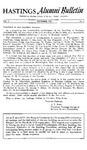Hastings Alumni Bulletin Vol.2, No.3 (1952)